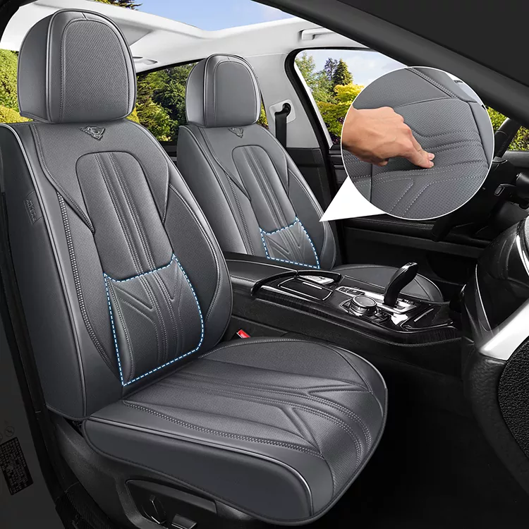 Coprisedili per auto in pelle con supporto lombare